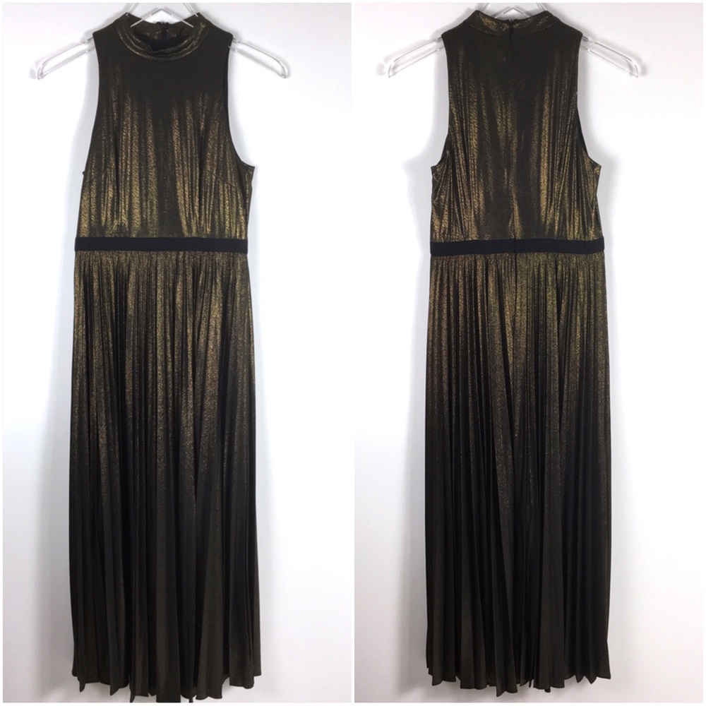 Donna Morgan Pleated Shimmer Dress Size 2